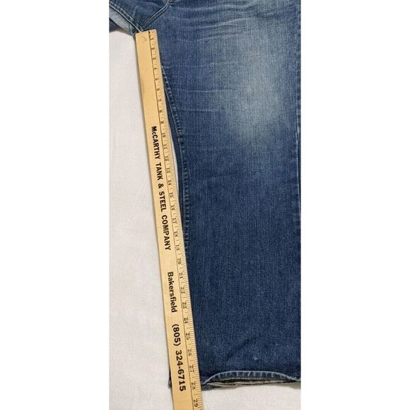 Vintage Lee Men's Medium Dark Wash 100% Cotton Bootcut Jeans Size 38x28 #251 - Picture 4 of 9